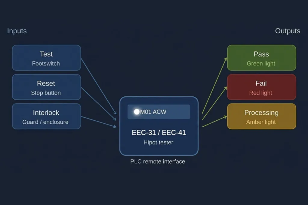PLC Control for Hipot Testers – How Remote Control Improves Production Line Testing